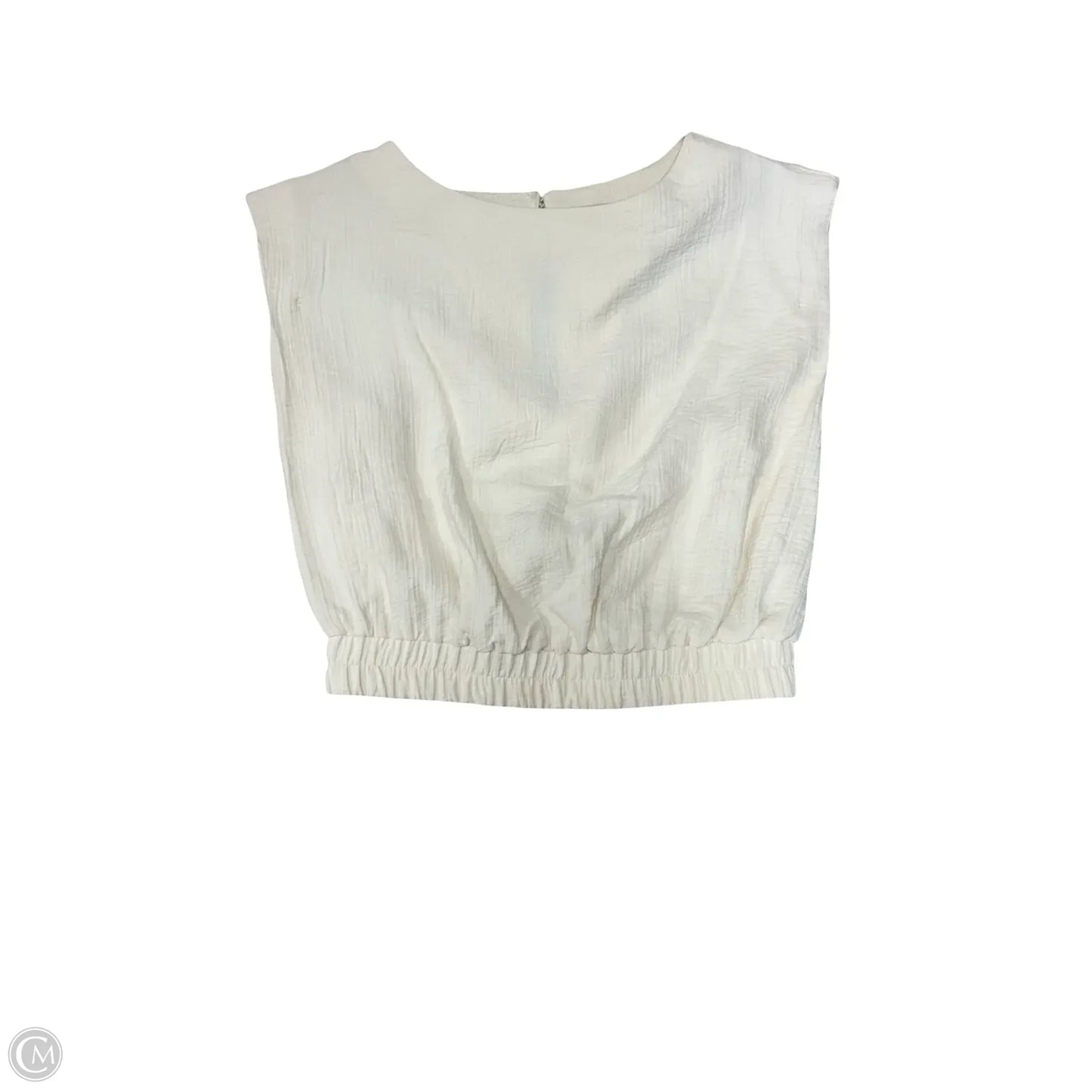 Top Sleeveless By A New Day In Cream, Size: Xs