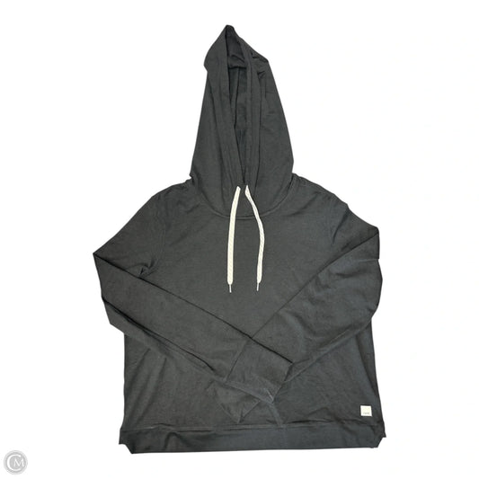 Athletic Top Long Sleeve Hoodie By Vuori In Black, Size: M