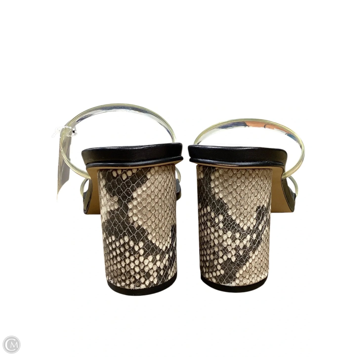 Sandals Heels Block By Dolce Vita In Black & Brown, Size: 9.5