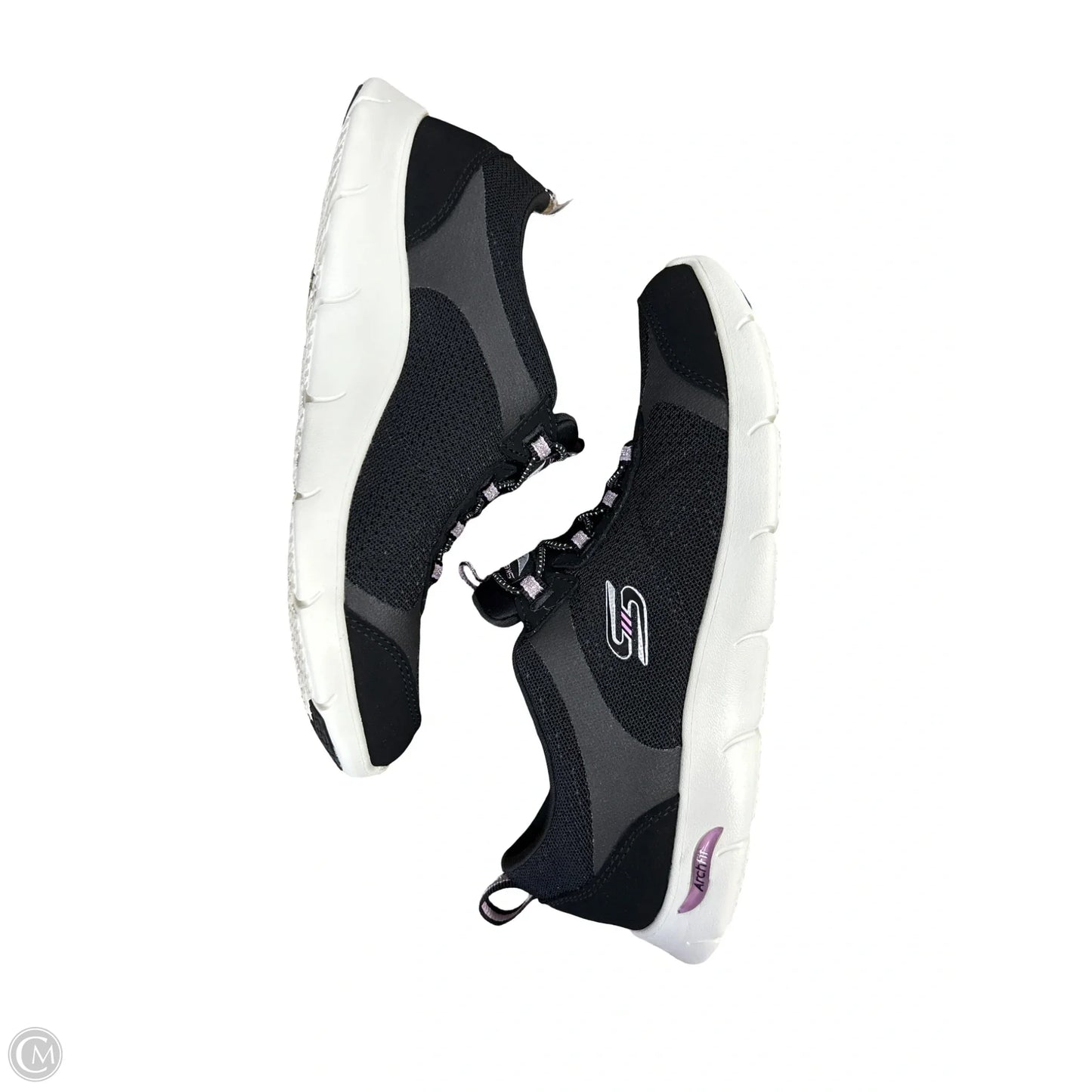Shoes Athletic By Skechers In Black & Purple, Size: 6.5