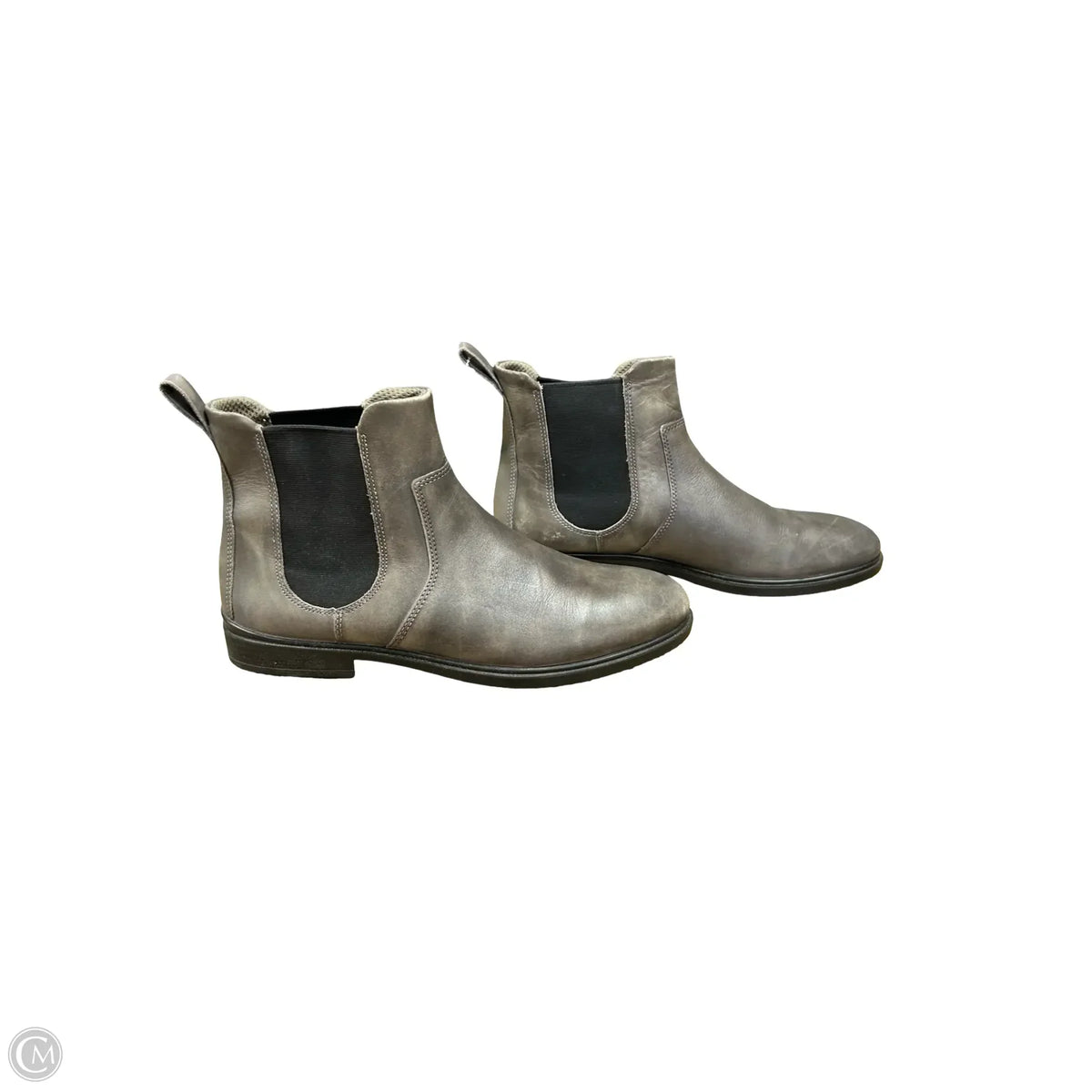 Boots Ankle Flats By Ecco In Grey, Size: 10.5