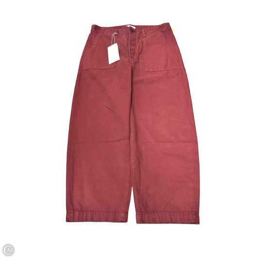Jeans Wide Leg By Good American In Red Denim, Size: 10