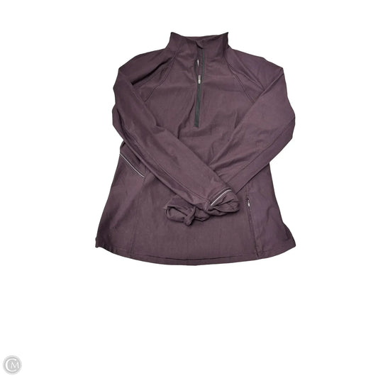 Athletic Top Long Sleeve Collar By Lululemon In Purple, Size: 10