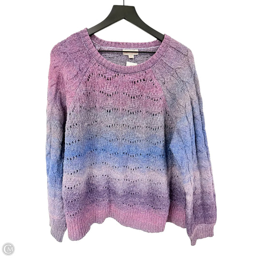 Sweater By Knox Rose In Purple, Size: Xxl