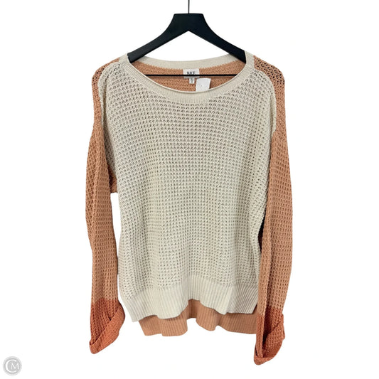 Sweater By Bke In Cream & Orange, Size: Xs