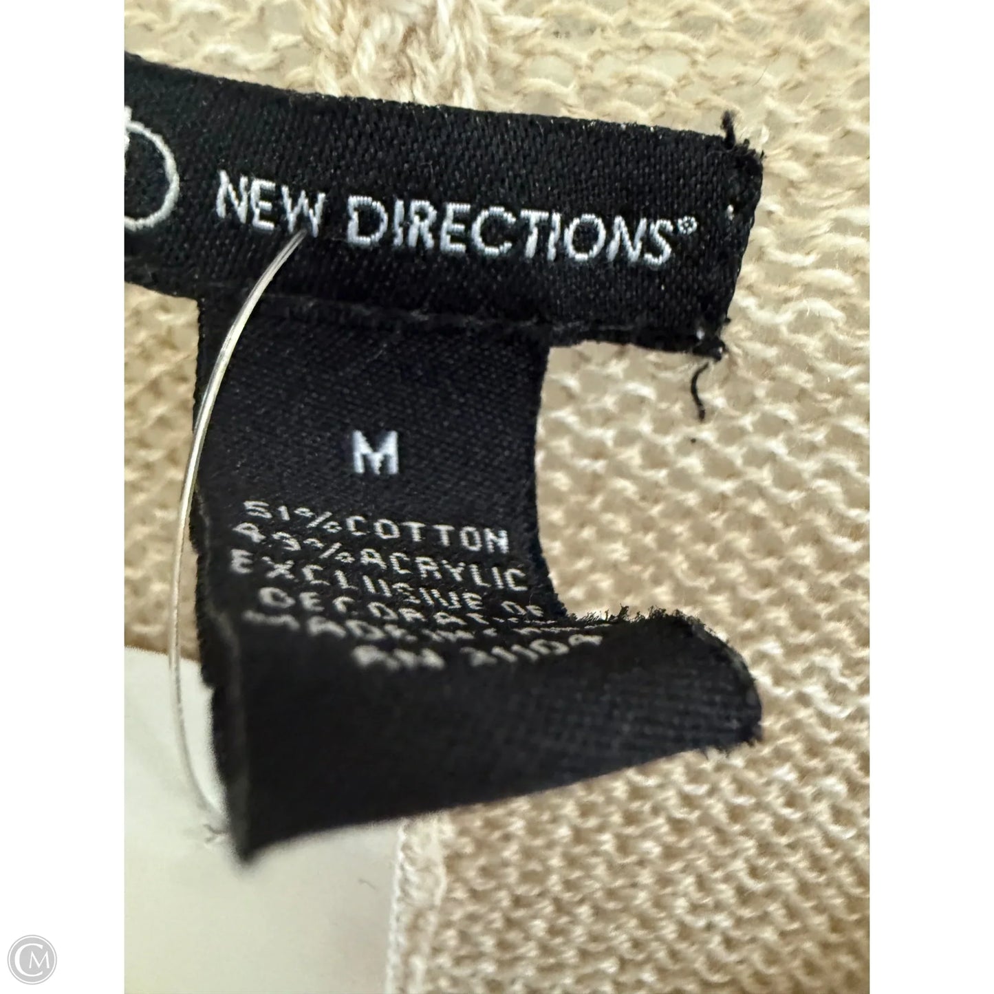 Sweater Short Sleeve By New Directions In Multi-colored, Size: M