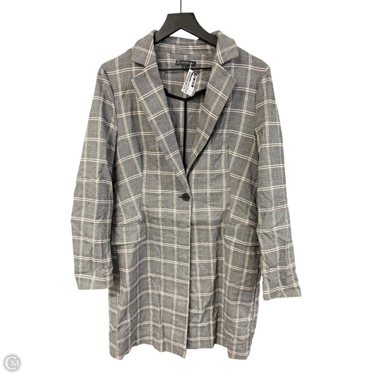 Blazer By Adrianna Papell In Plaid Pattern, Size: M