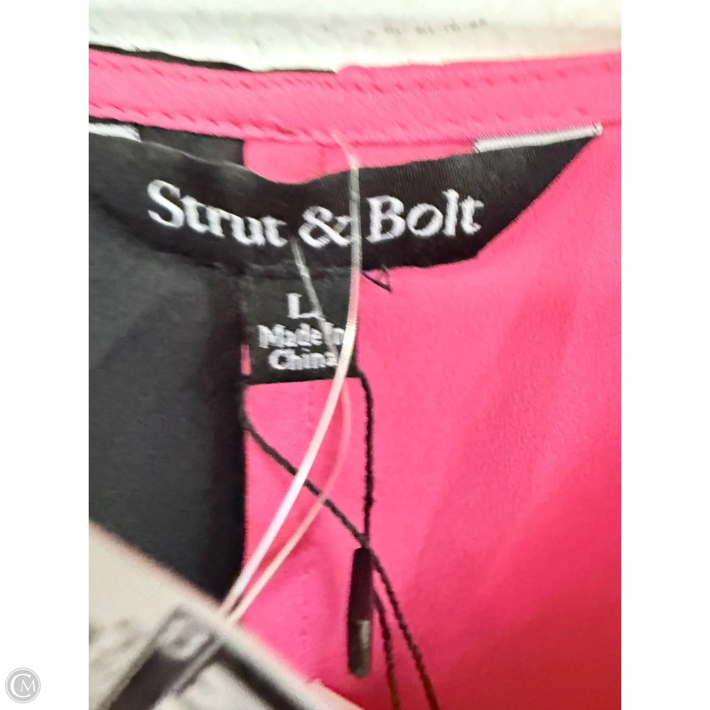 Bodysuit By Clothes Mentor In Black & Pink, Size: L