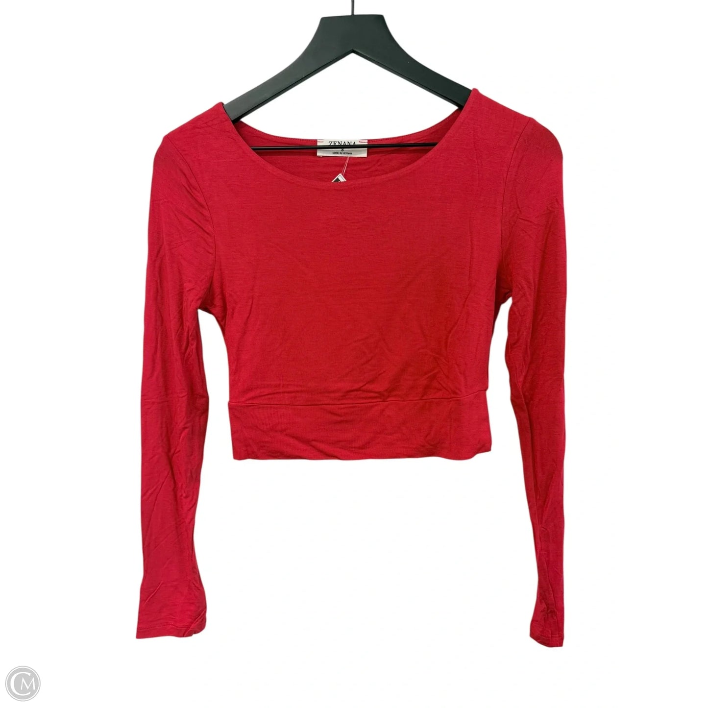 Top Long Sleeve By Zenana Outfitters In Red, Size: S