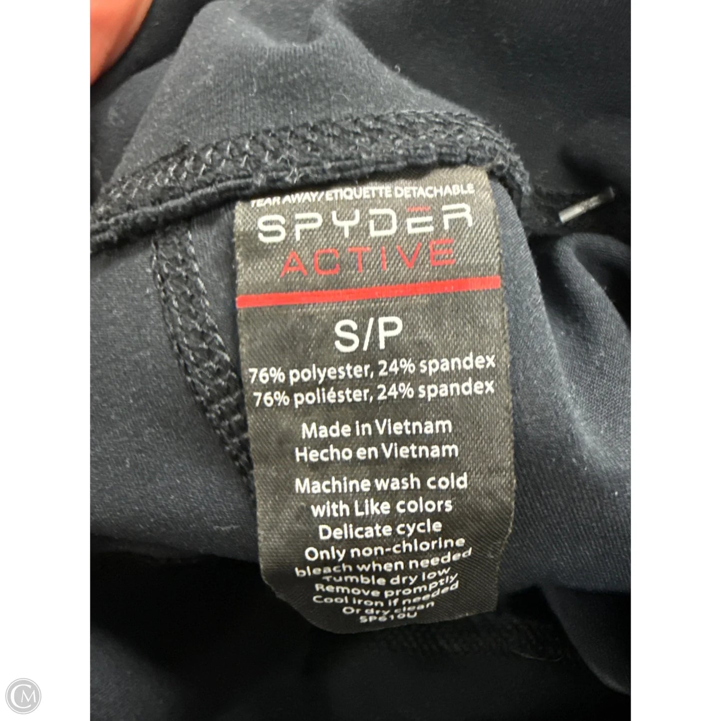 Athletic Leggings By Spyder In Black, Size: S