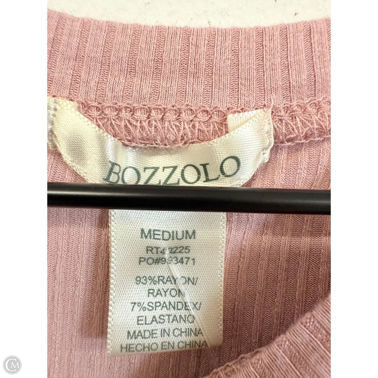 Top Short Sleeve By Bozzolo In Pink, Size: M