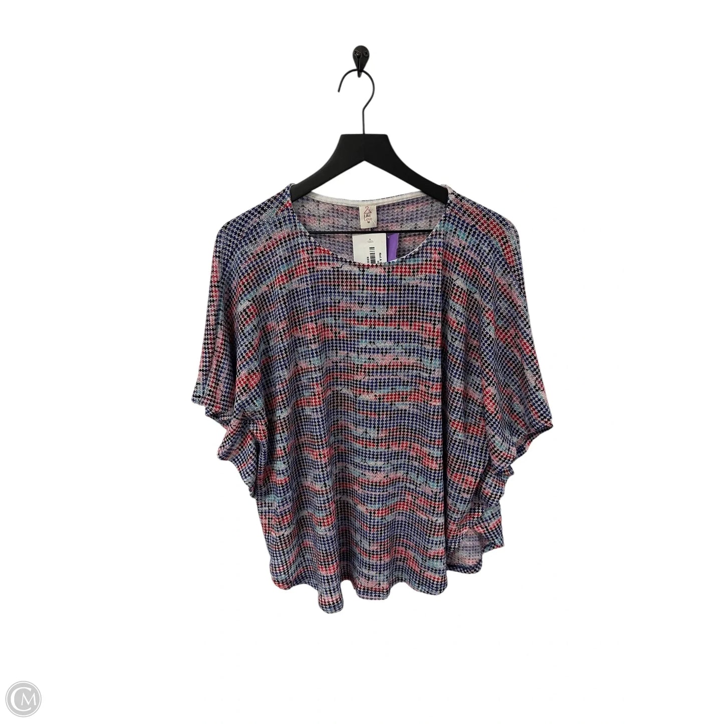 Top Short Sleeve By Clothes Mentor In Blue & Red, Size: M