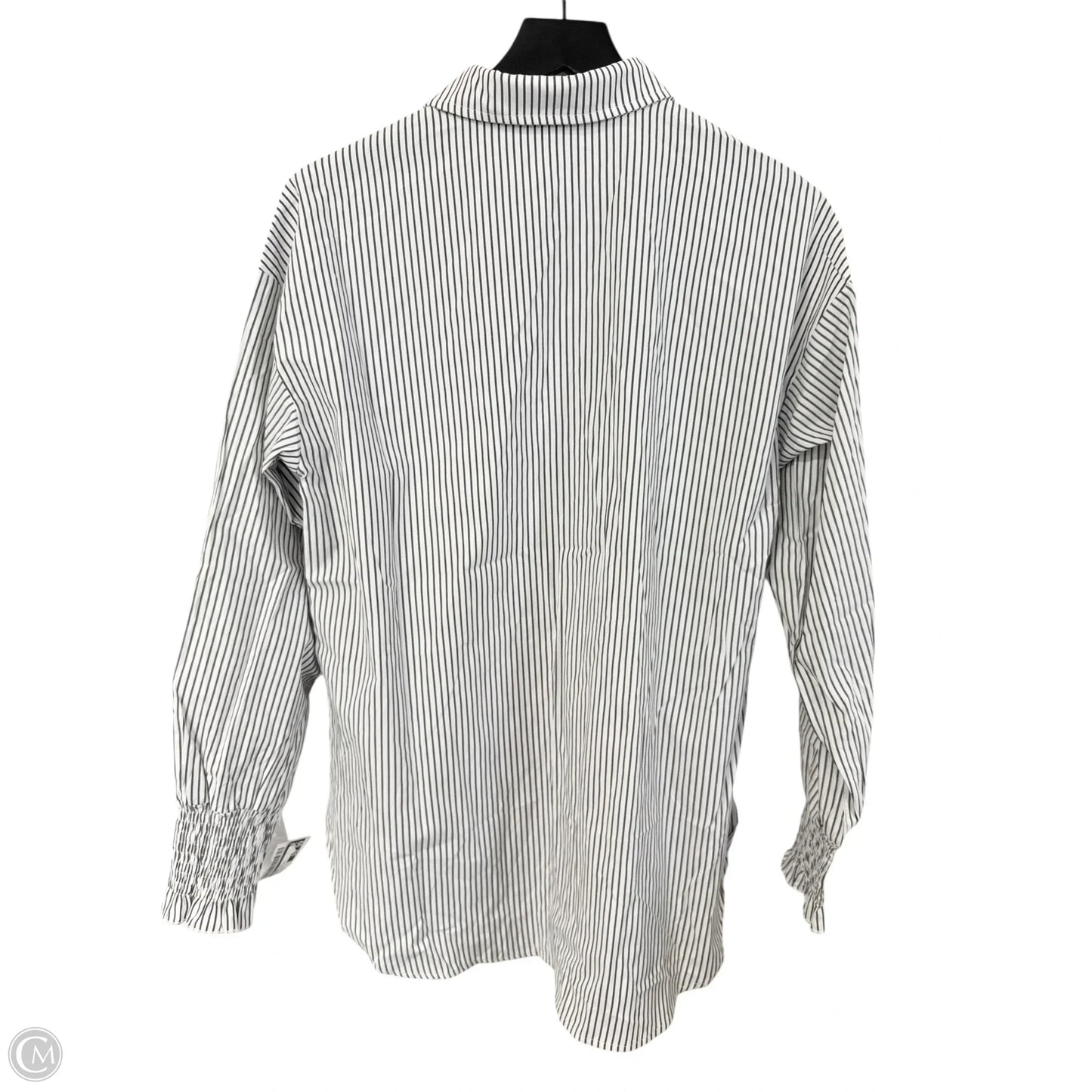Blouse Long Sleeve By Cme In Striped Pattern, Size: S