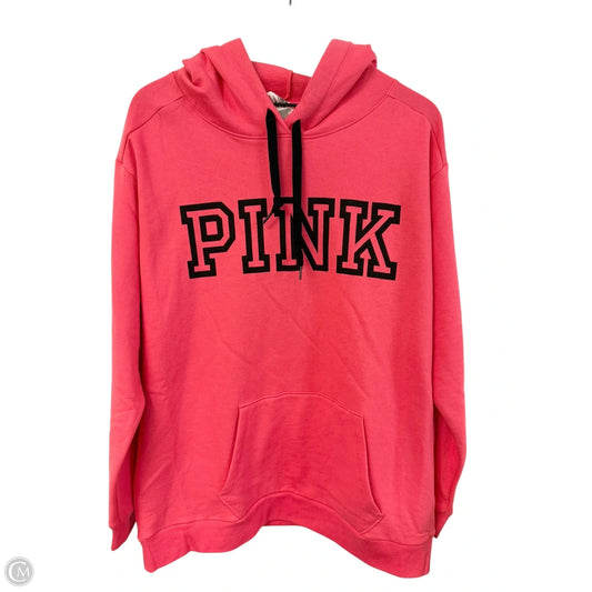 Sweatshirt Hoodie By Pink In Pink, Size: L