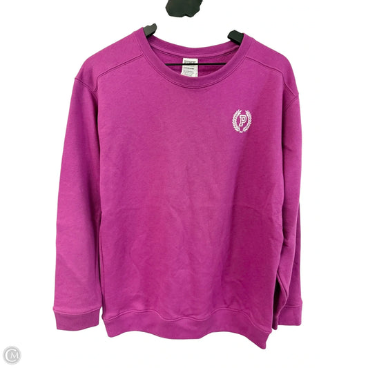 Sweatshirt Crewneck By Pink In Purple, Size: S