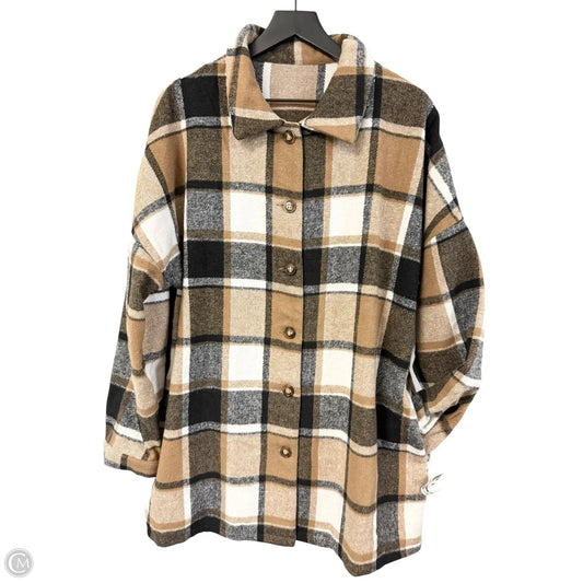 Jacket Shirt By Cme In Plaid Pattern, Size: L