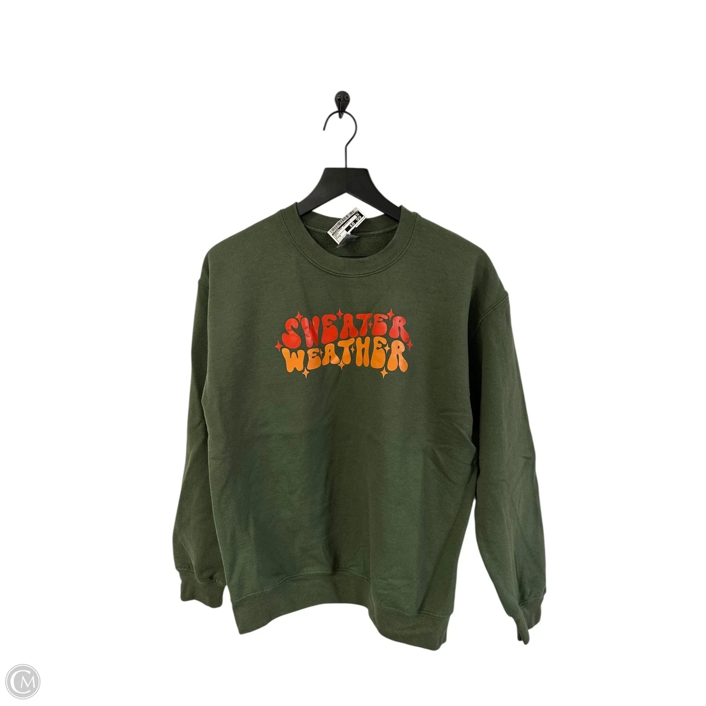 Sweatshirt Crewneck By Gildan In Green, Size: M
