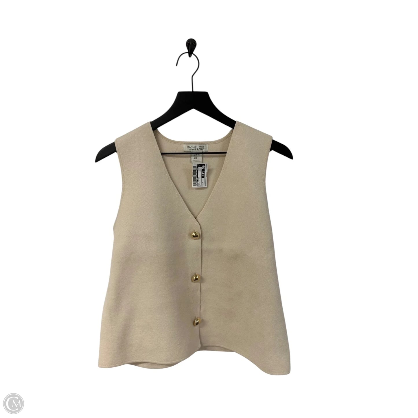 Vest Sweater By Rachel Zoe In Cream, Size: Xl