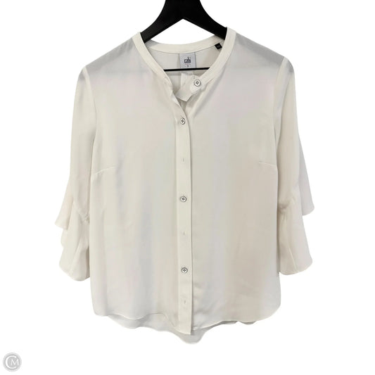Top Short Sleeve By Cabi In White, Size: S