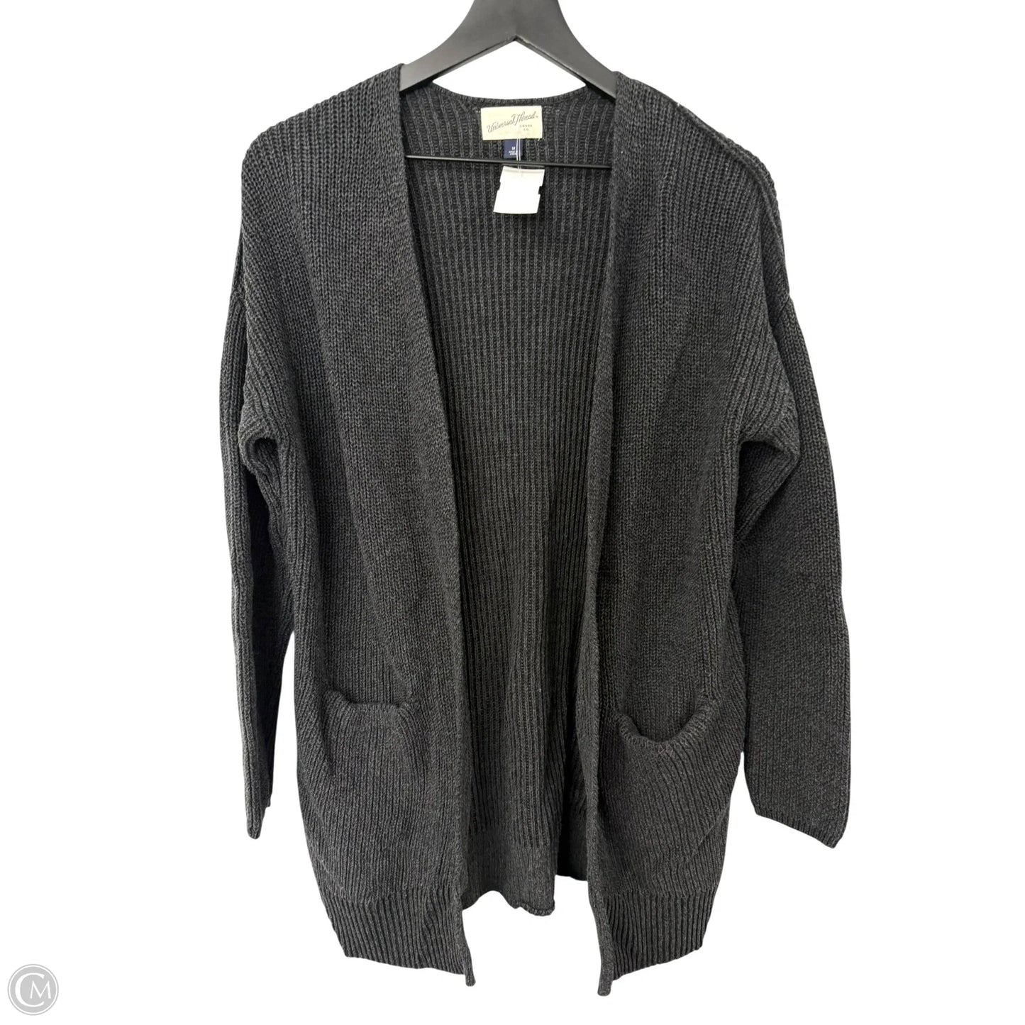 Sweater Cardigan By Universal Thread In Grey, Size: M