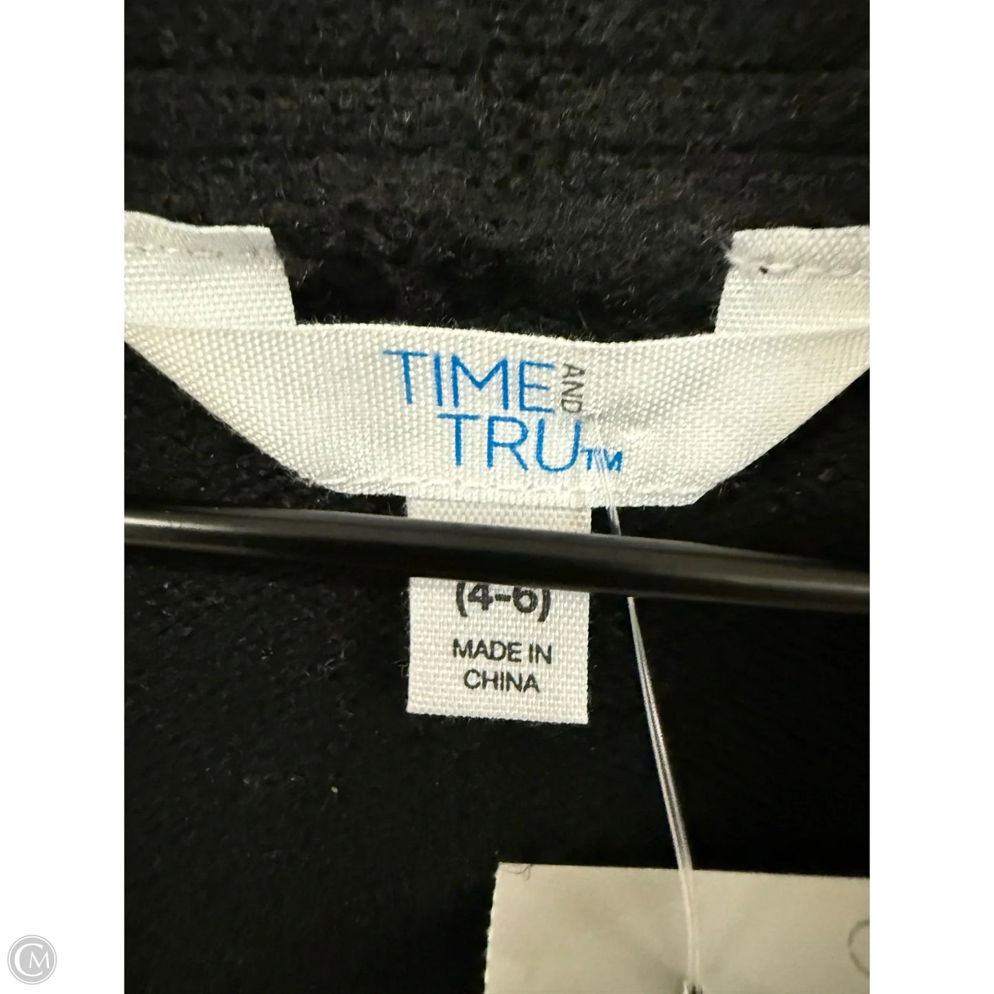 Sweater Cardigan By Time And Tru In Black, Size: S
