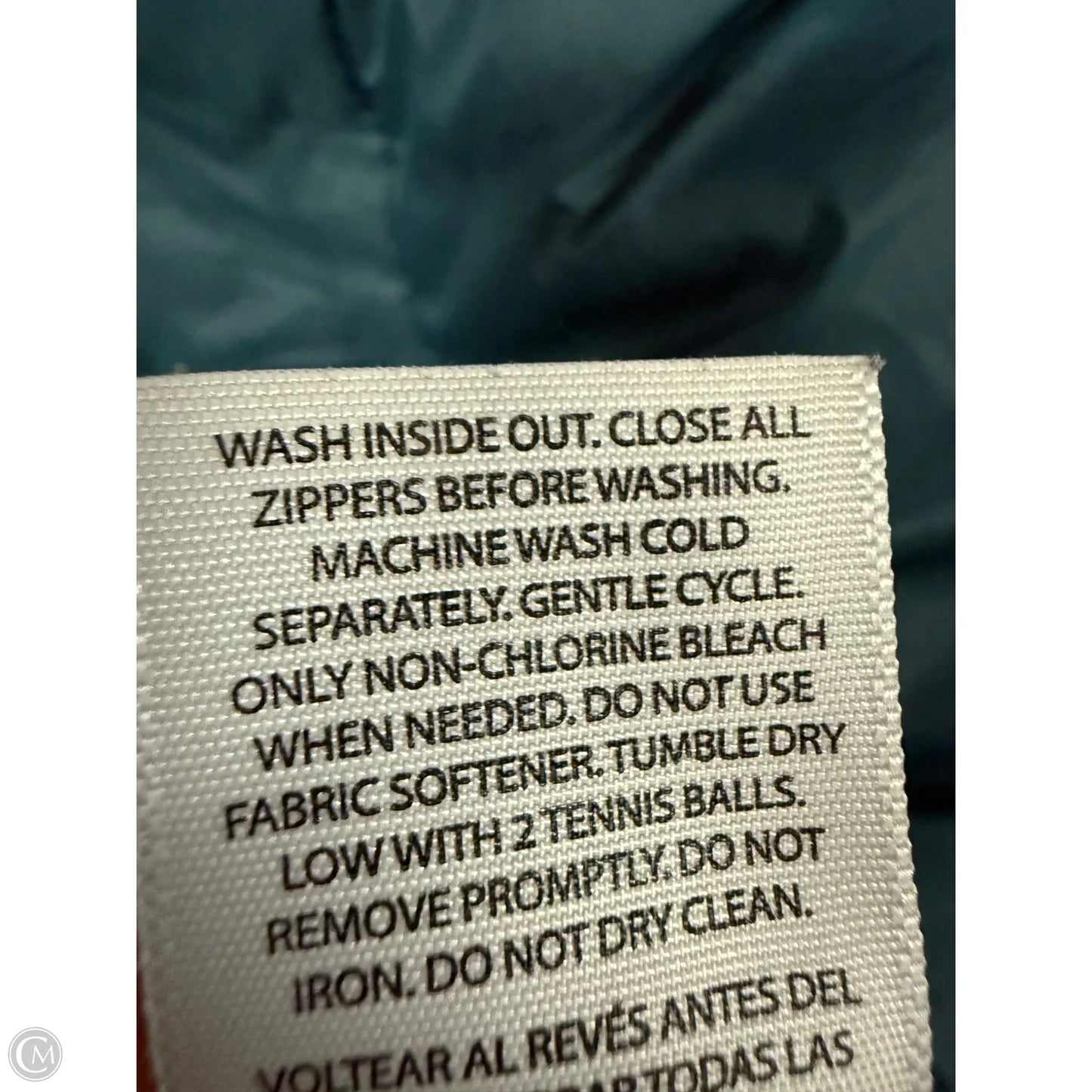Coat Puffer & Quilted By Time And Tru In Teal, Size: Xl