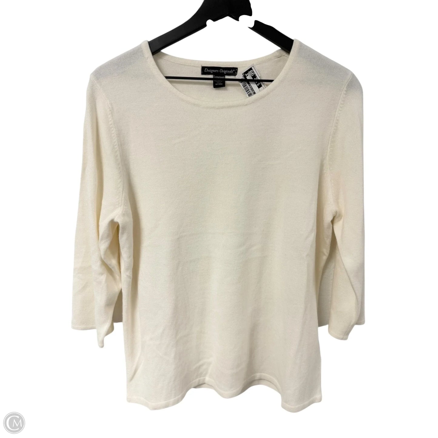 Sweater By Designer Originals In Cream, Size: Xl