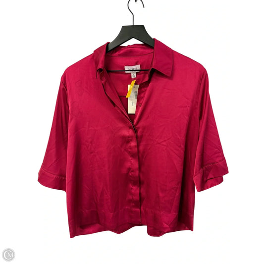 Blouse Short Sleeve By Evereve In Red, Size: M