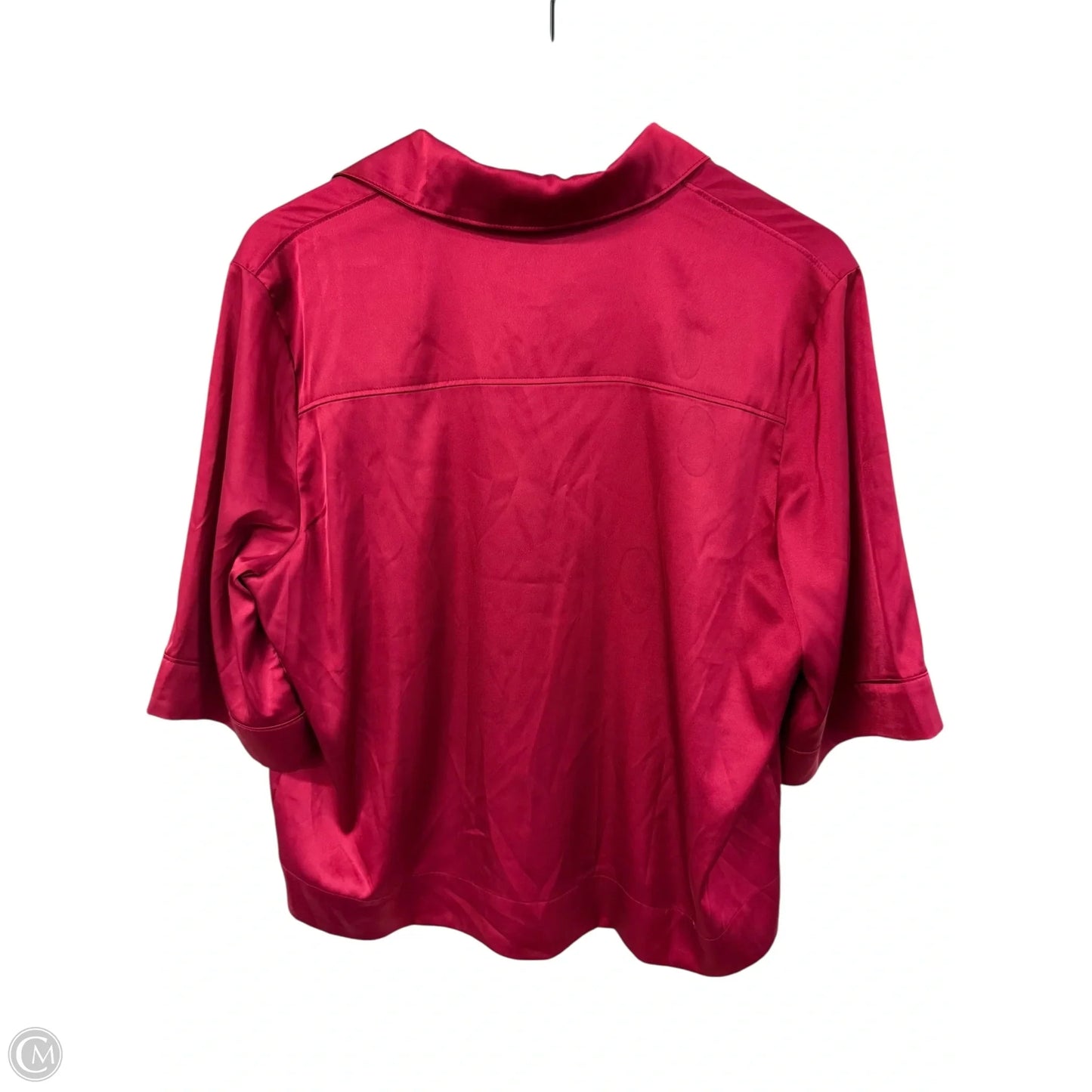 Blouse Short Sleeve By Evereve In Red, Size: M