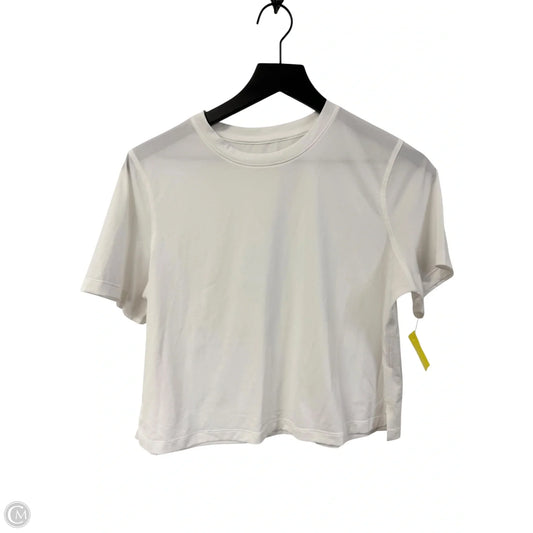 Athletic Top Short Sleeve By Lululemon In White, Size: 8