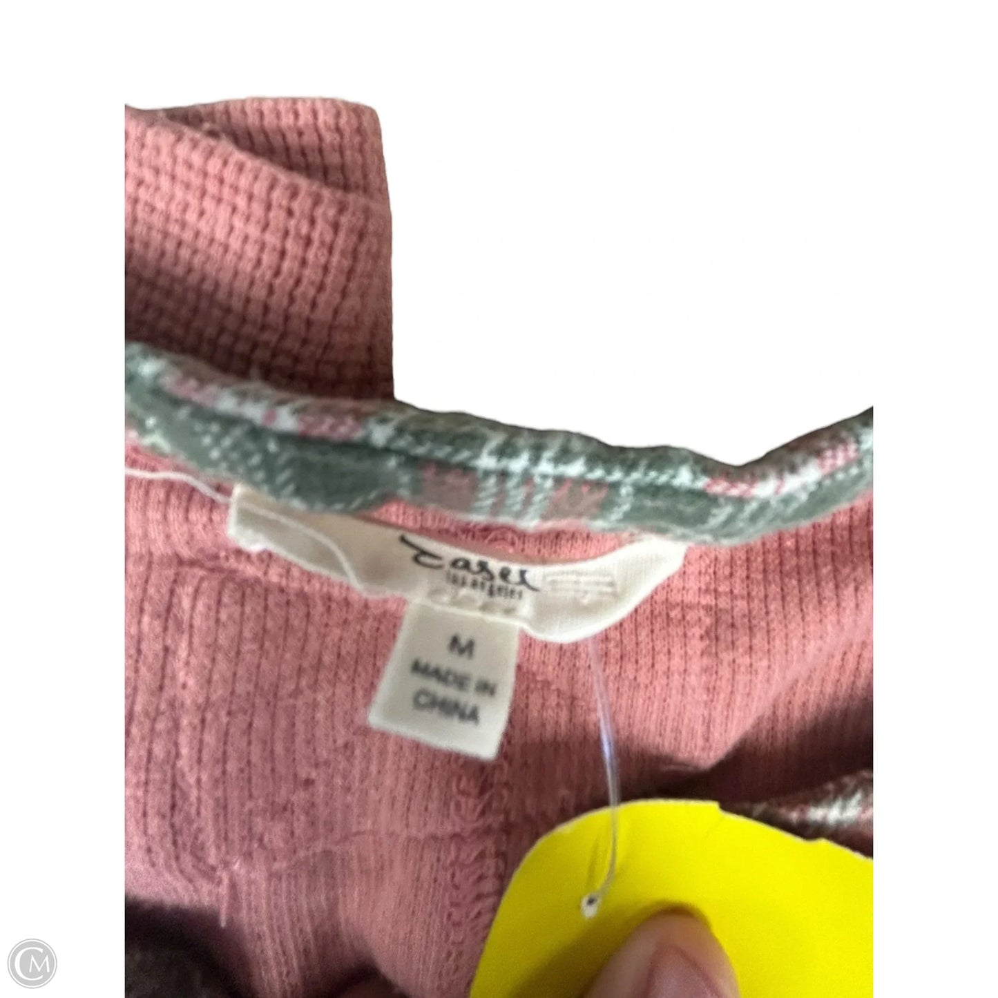 Top Long Sleeve By Easel In Pink, Size: M