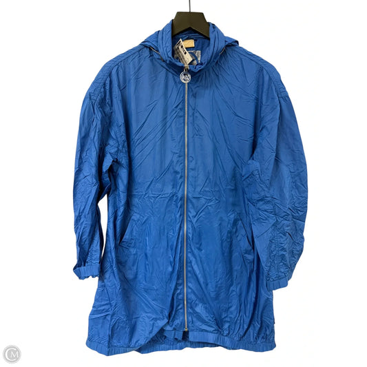 Jacket Windbreaker By Michael By Michael Kors In Blue, Size: M