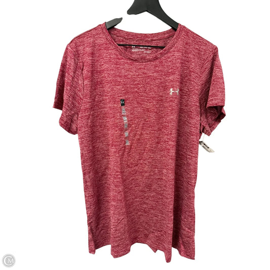 Athletic Top Short Sleeve By Under Armour In Red, Size: Xxl