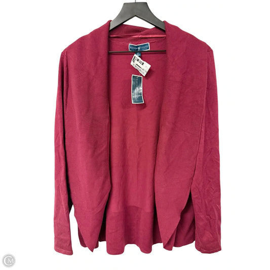 Cardigan By Karen Scott In Red, Size: Xxl