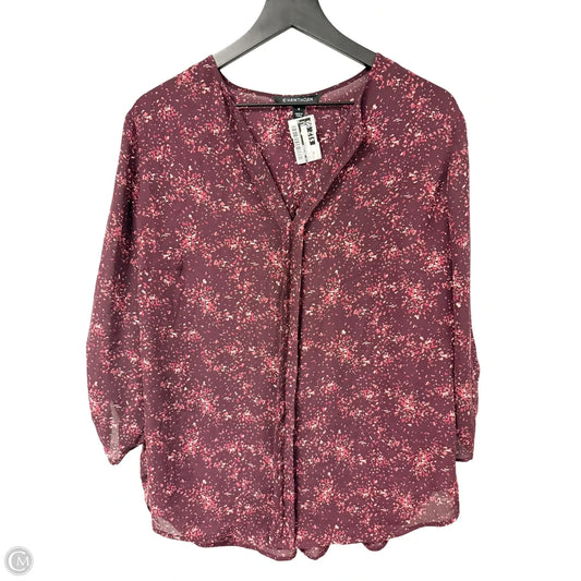 Top 3/4 Sleeve By 41 Hawthorn In Purple, Size: 1x