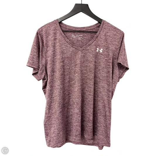 Athletic Top Short Sleeve By Under Armour In Purple, Size: Xxl