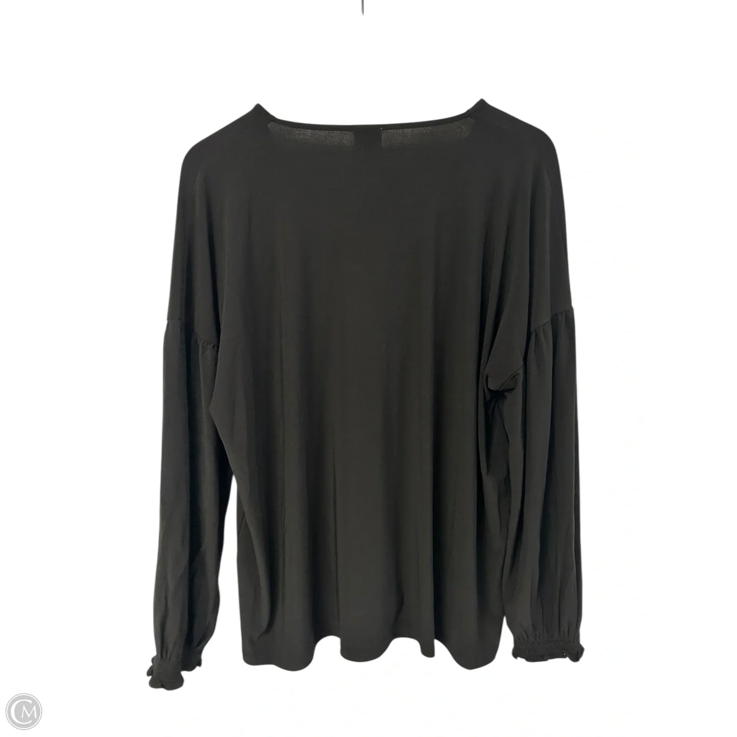 Top 3/4 Sleeve By Anne Klein In Black, Size: Xl