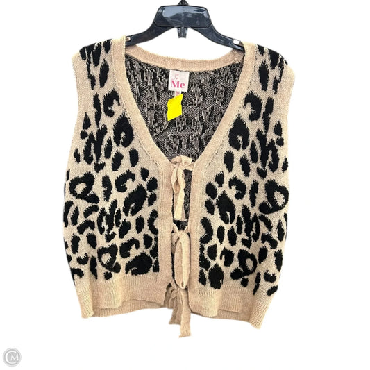 Vest Sweater By Clothes Mentor In Animal Print, Size: Xl