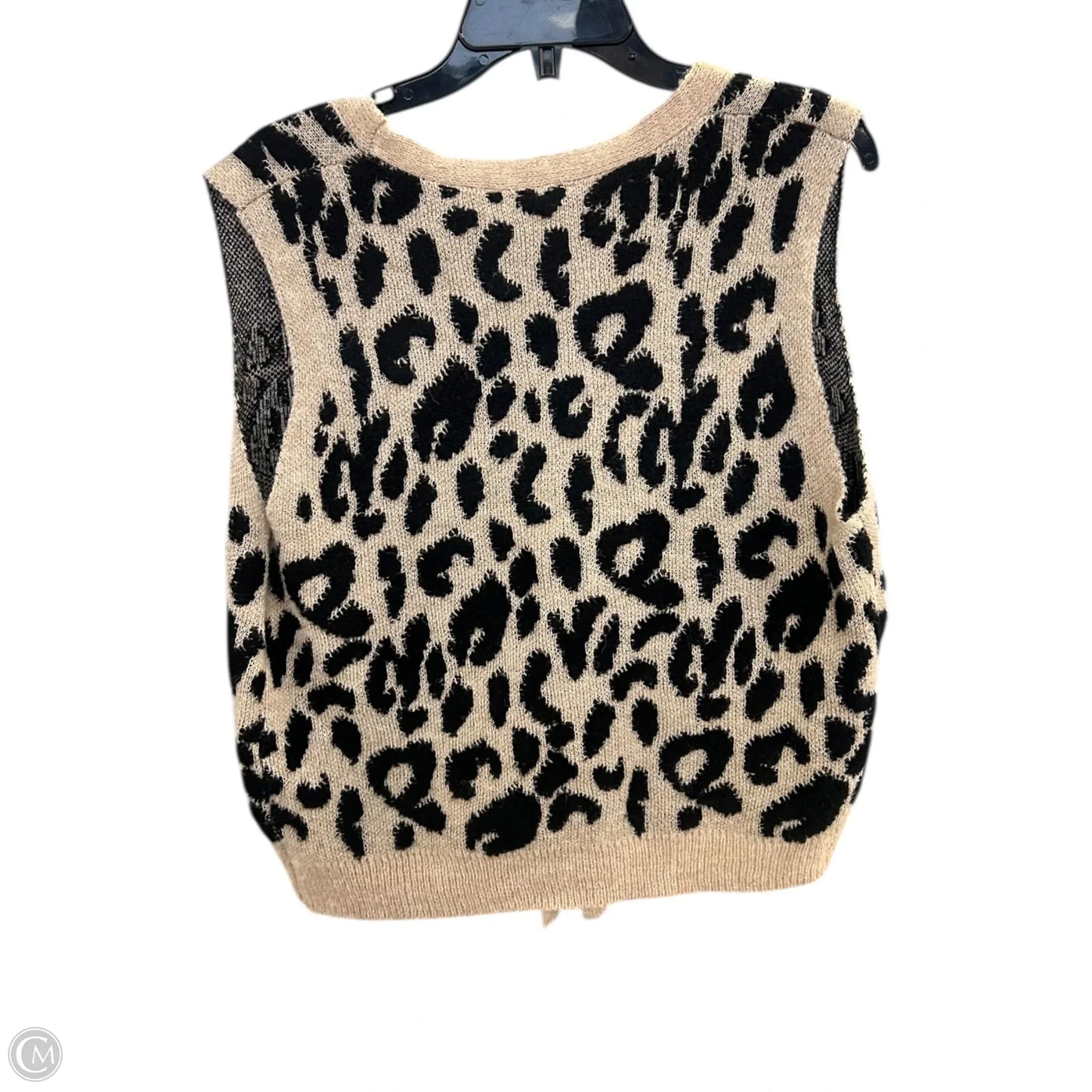 Vest Sweater By Clothes Mentor In Animal Print, Size: Xl