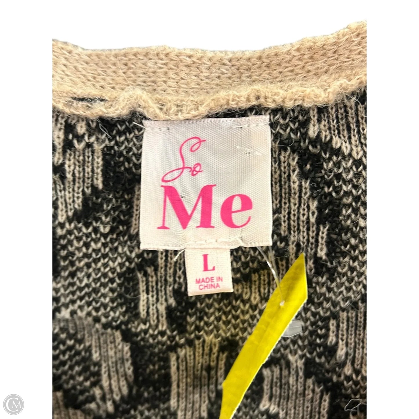 Vest Sweater By Clothes Mentor In Animal Print, Size: L