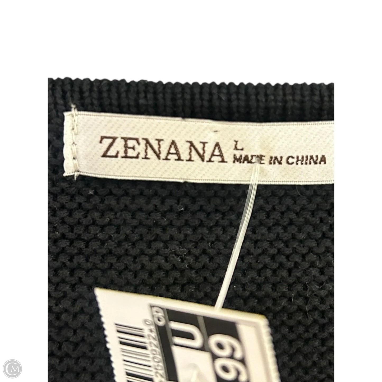 Sweater Cardigan By Zenana In Black, Size: L