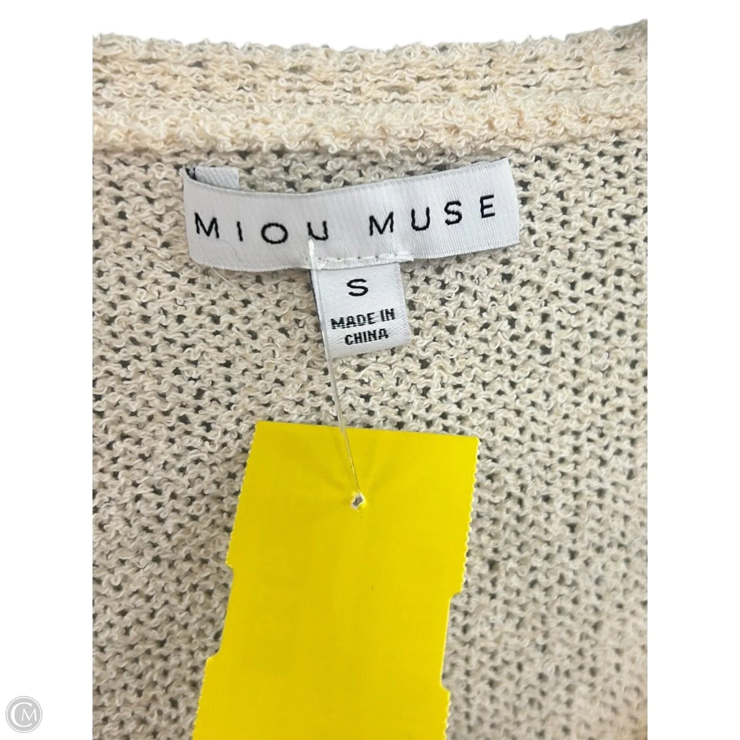 Sweater Cardigan By Miou Muse In Cream, Size: S
