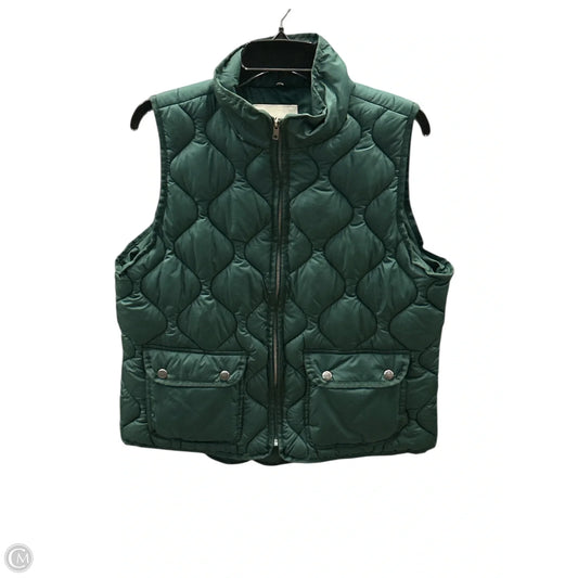 Vest Puffer & Quilted By Thread And Supply In Green, Size: M