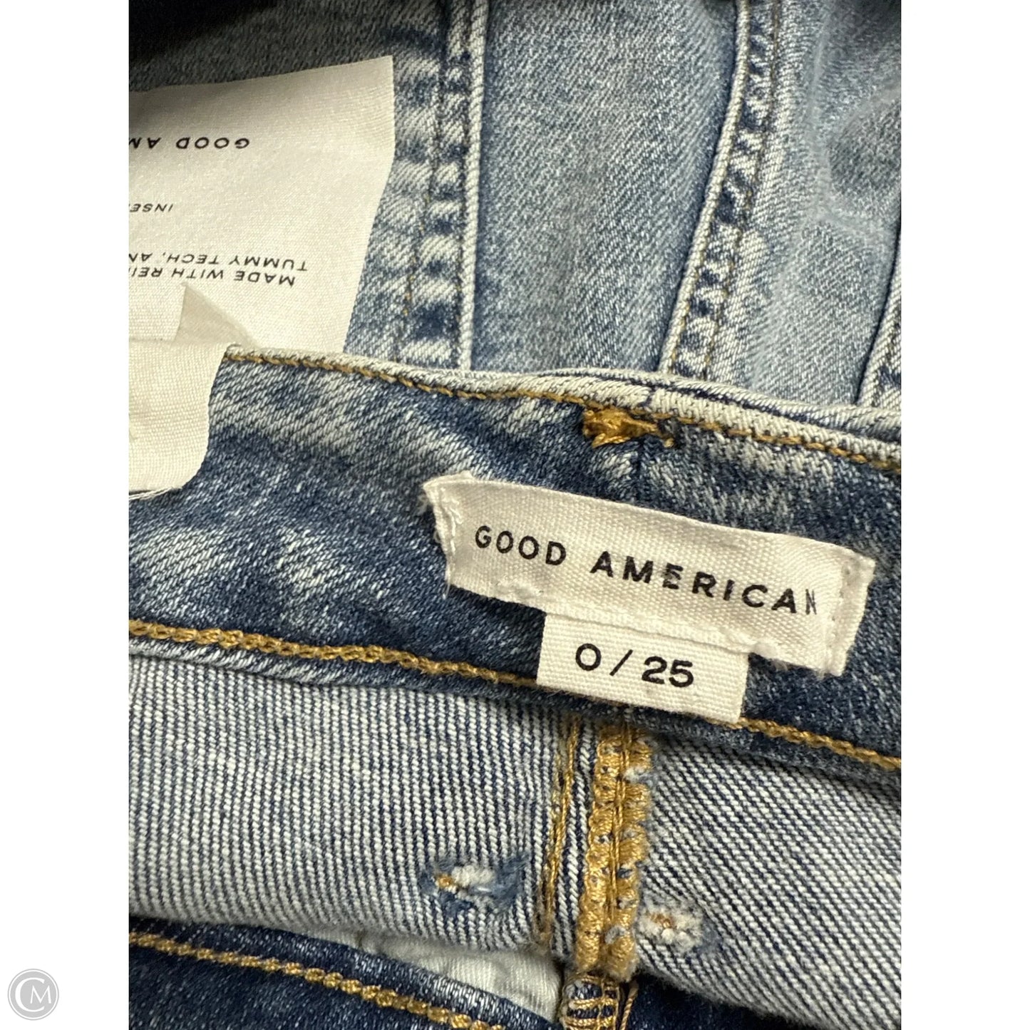 Jeans Straight By Good American In Blue Denim, Size: 0