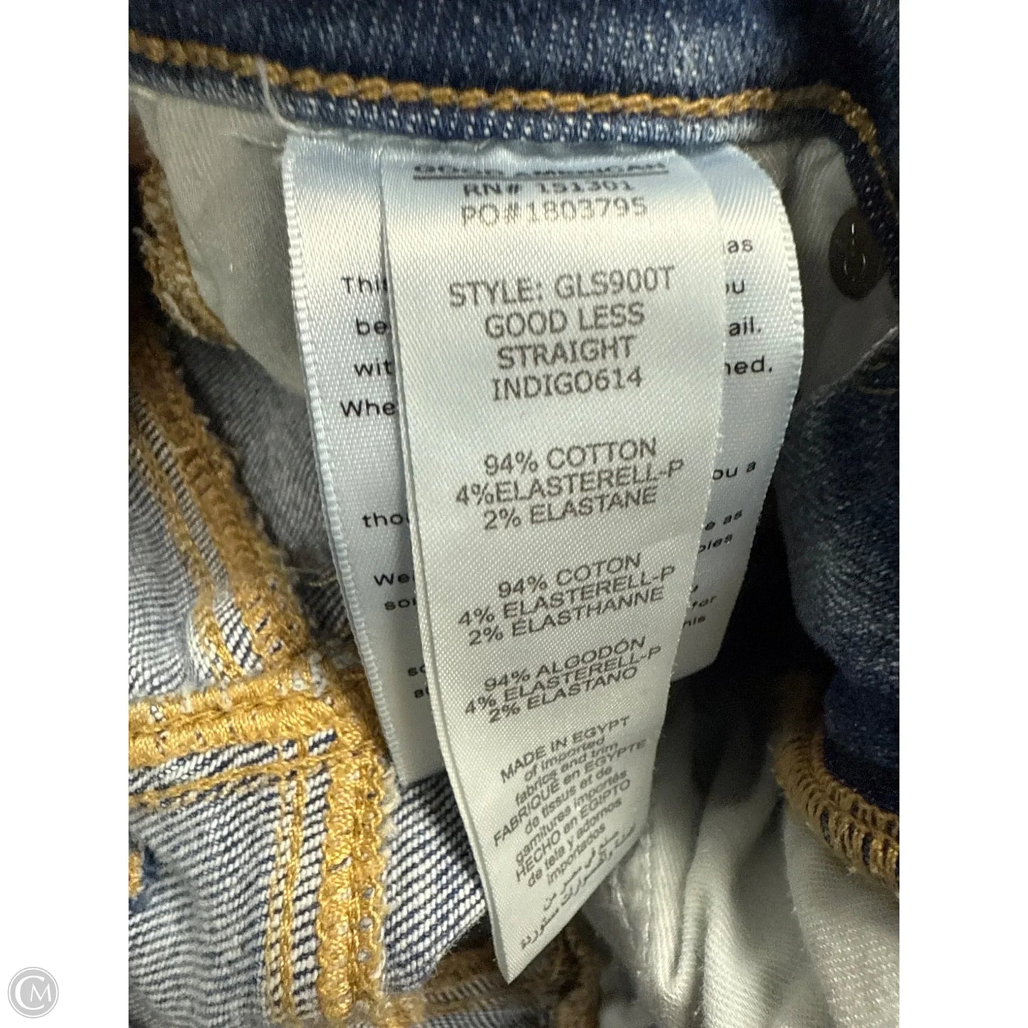 Jeans Straight By Good American In Blue Denim, Size: 0