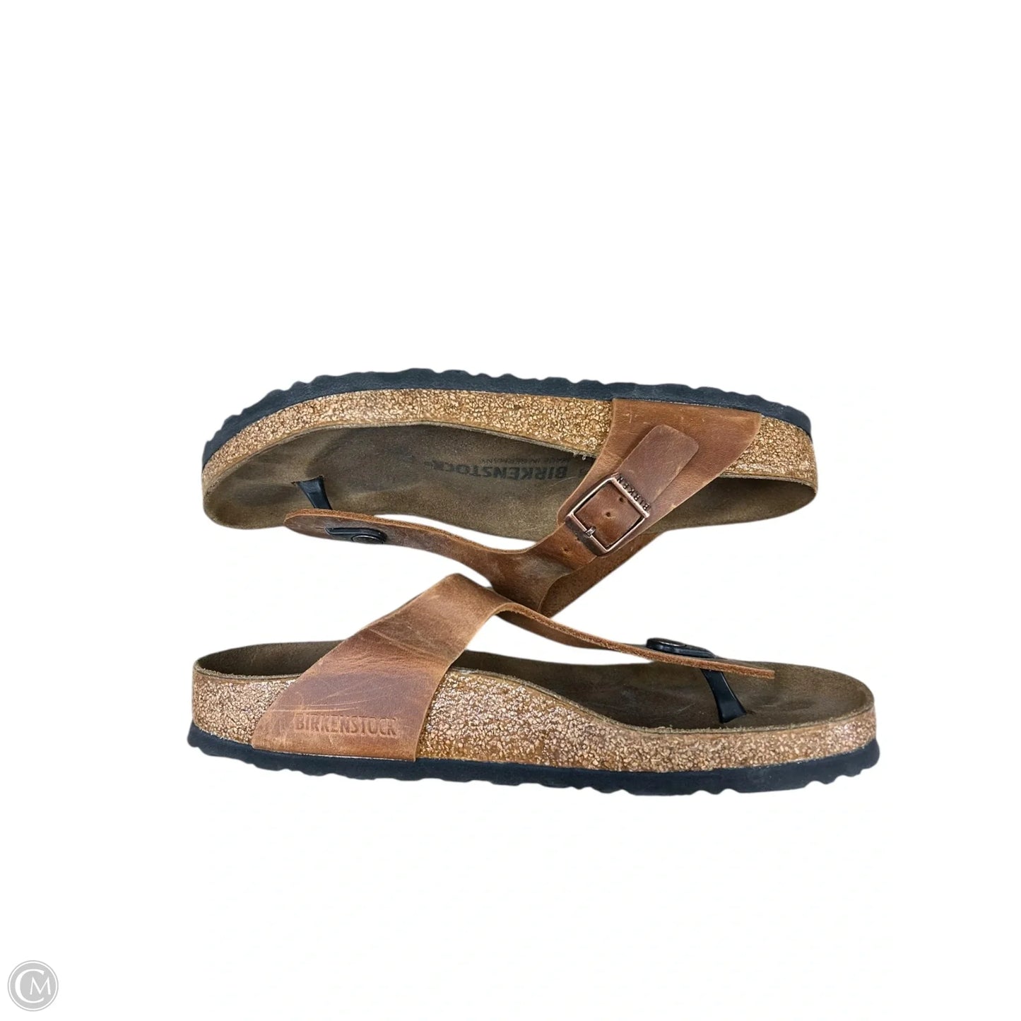 Sandals Flats By Birkenstock In Brown, Size: 9