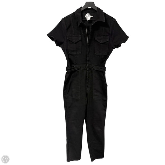 Jumpsuit By Good American In Black Denim, Size: Xl