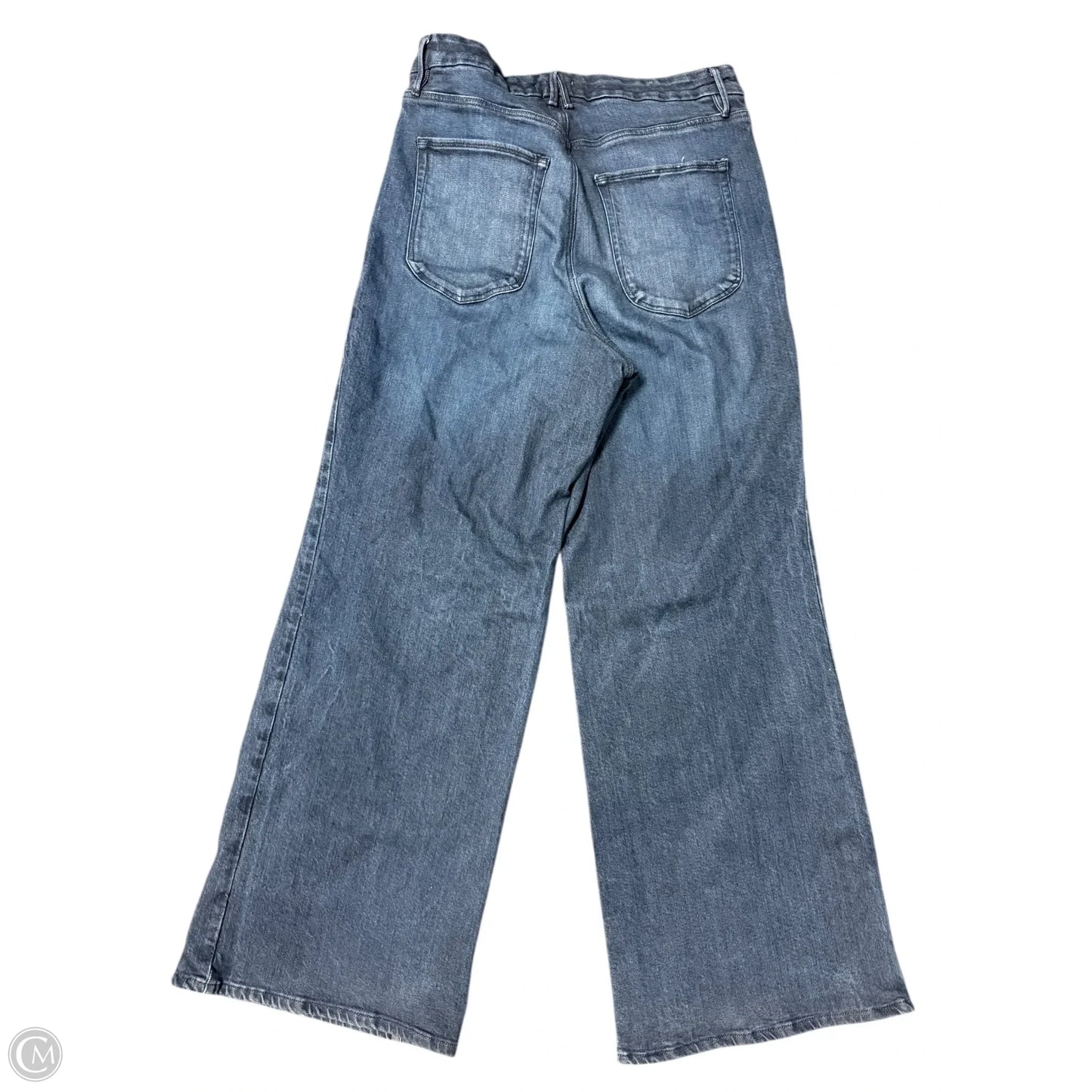 Jeans Wide Leg By Good American In Blue Denim, Size: 16
