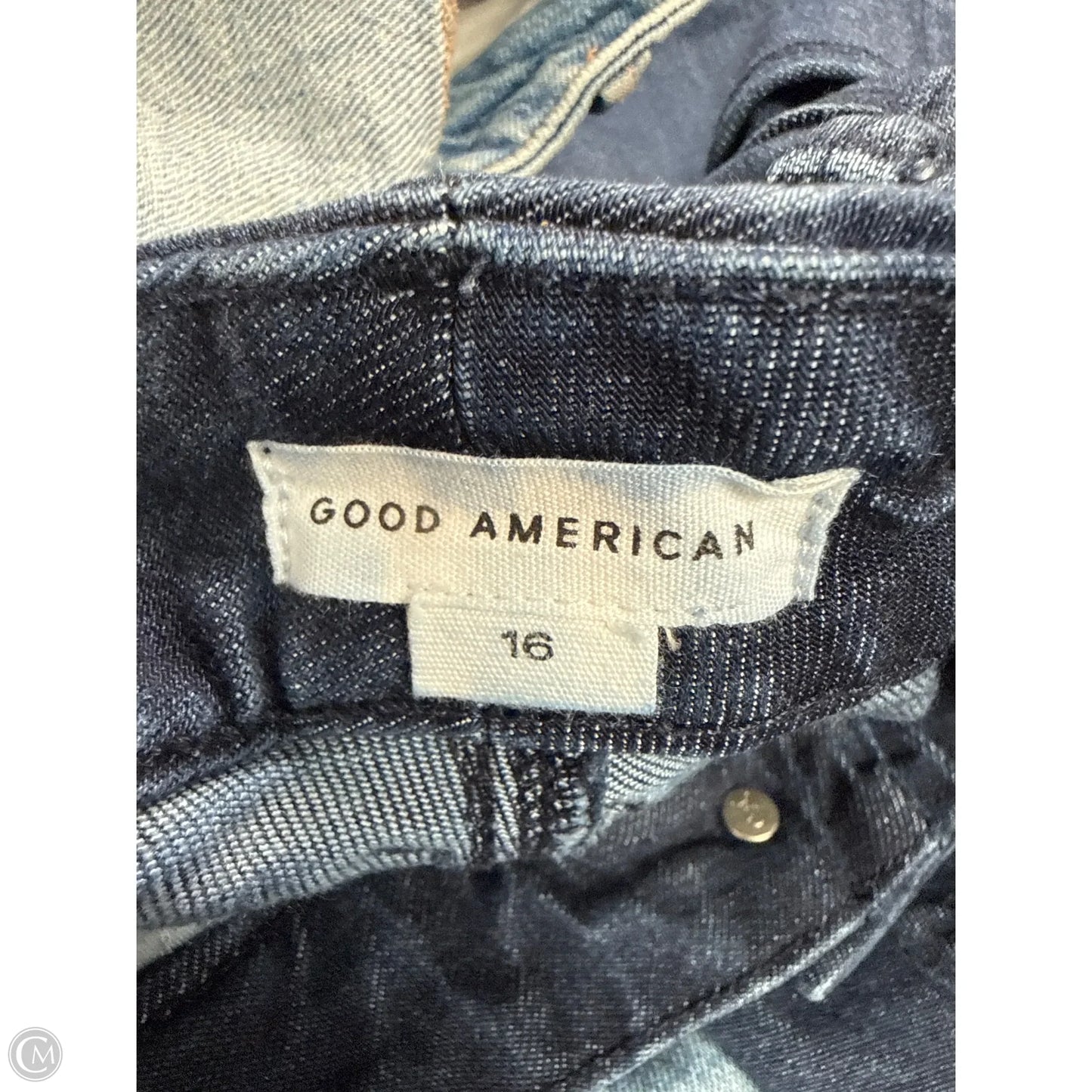 Jeans Wide Leg By Good American In Blue Denim, Size: 16