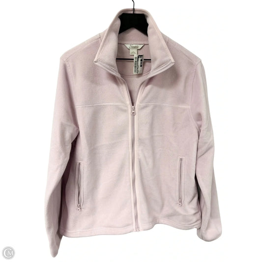 Jacket Fleece By Natural Reflections In Pink, Size: L